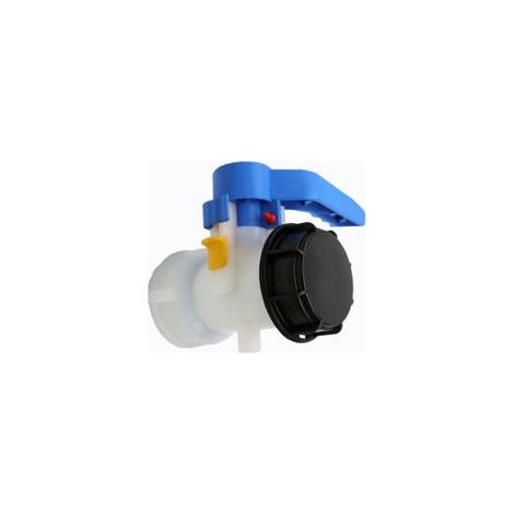 Robinet Papillon Intégré pour Cuve IBC de 1000 L – Raccord 2 Pouces (62 mm) – DN50 en Plastique Robuste (1/3)