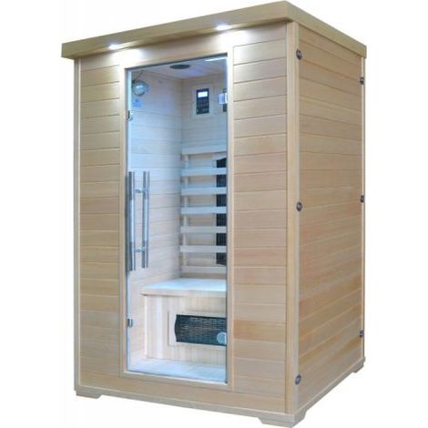 Sauna infrarossi due posti 120x120x190cm Relpunt Crocheduo