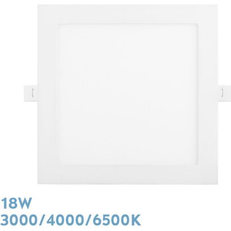 Abaco Einbau-Downlight 18 W, 3000–4000–6500 K, Weiß, 1620 lm, quadratisch, 1,3 x 22,5 x 22,5 cm, Schnitt 20 Tage