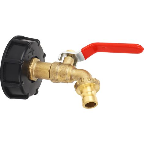 Adaptateur cuve IBC 1000L filetage gros S60X6 laiton robinet 3/4po raccord tuyau jardin pour réservoir eau 275-330 galons (1/5)