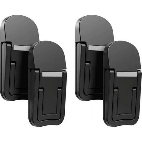 Set di quattro supporti per laptop, regolabili in altezza, adatti a computer desktop, rialzo portatile e discreto per laptop, supporto ergonomico per tastiera, base di raffreddamento in plastica - ner