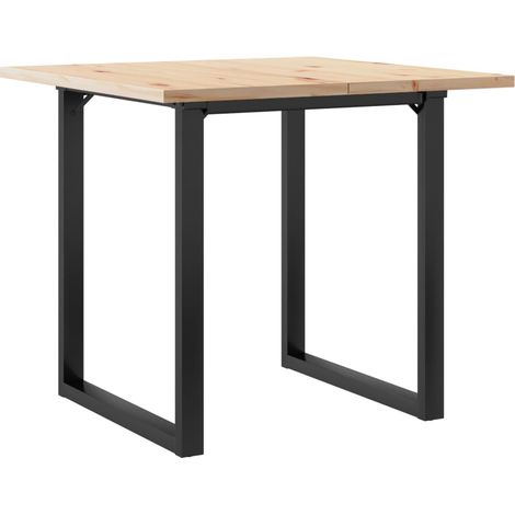 Maison Exclusive - Tavolo da Pranzo Telaio a O 90x90x75,5 cm Legno Pino e Acciaio