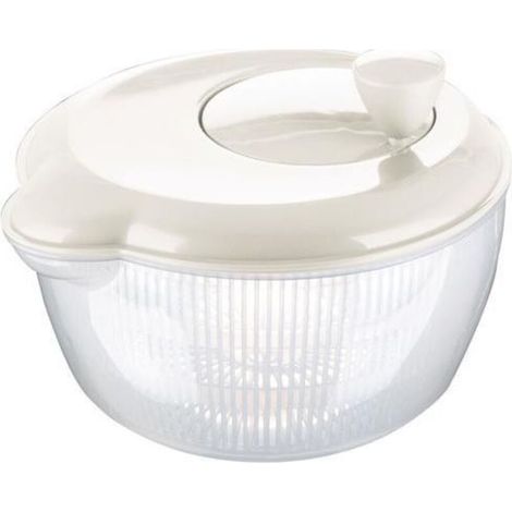 Essoreuse À Salade - Corps En Plastique Robuste - Panier Intérieur Pour Rincage Efficace - Bec Arrondi - 1 Pièce (1/2)