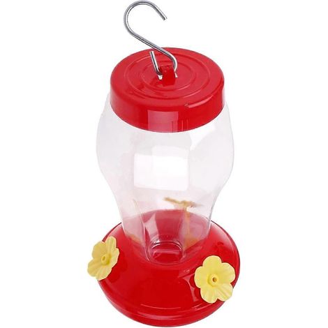 Abreuvoir suspendu pour colibris, 480 ml, en plastique, avec crochet en fer, pour jardin ou extérieur. Accessoires pour oiseaux de compagnie. (1/5)