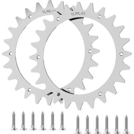 Crampons en Acier Inoxydable Crampons en acier inoxydable de qualité supérieure pour Tondeuse Robot Worx Landroid S et M Taille de la Roue 205mm