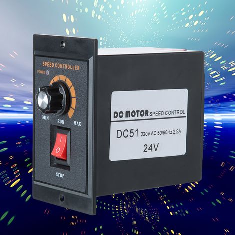 Drehzahlregler DC-51, ABS-Gehäuse, Permanentmagnetmotor, Eingangsspannung 220 V AC, Ausgangsleistung 120 W, Ausgangsspannung 2,2 A, Eingangsspannung 0–24 V DC (1/5)