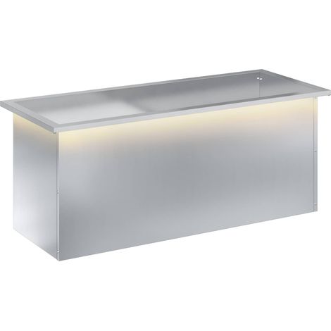 Garten-Pflanzkübel mit LED Silber 40 × 100 × 40 cm vidaXL (1/5)