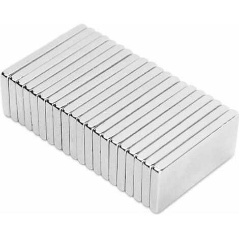 Set 20 magneti neodim puternici 20x10x2mm, pentru bricolaj si industrie (1/5)