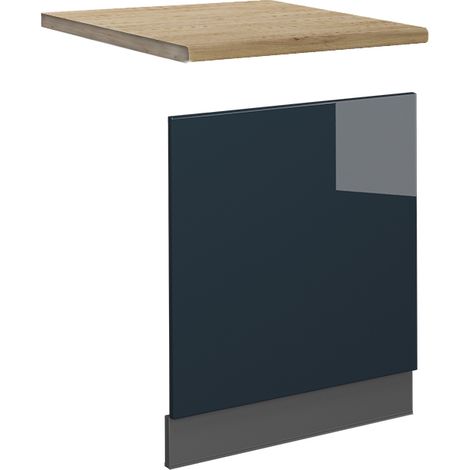 Pannello frontale Fame-Line, Blu scuro lucido, 60 cm , PL Rovere, Vicco