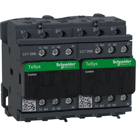 Contattore reversibile 3P 9A AC-3 ≤440V bobina 220V AC - LC2D09M7
