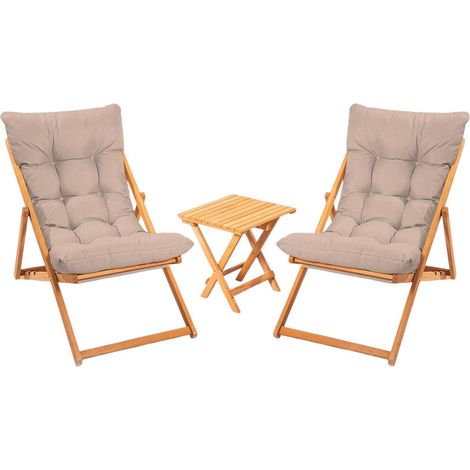 Set Salotto da Esterno Leni, Salottino Outdoor 2 Posti, un Tavolino, Marrone