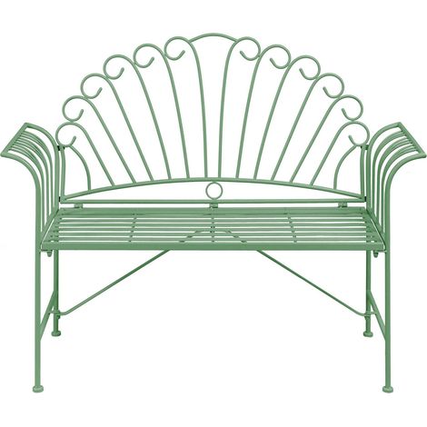 Gartenbank CAVINIA 125 cm Metall Grün (1/5)