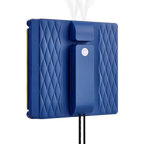 (Bleu) Robot lave-vitres intelligent entièrement automatique à haute aspiration, machine de nettoyage automatique à double pulvérisation et capteur. (1/5)