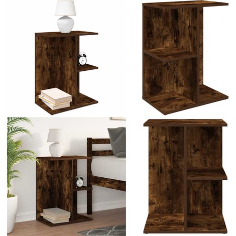 vidaXL Nachttisch Räuchereiche 46,5x29x61 cm Holzwerkstoff (1/5)