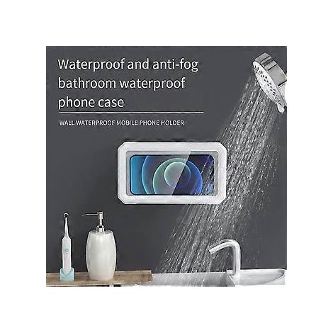 Dusch-Handyhalterung, wasserdicht, 360° drehbar, verstellbar, mit Antibeschlag-Funktion, Wandhalterung