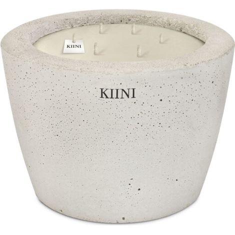 KIINI Betonkerze Sojawachs Modernes Design M Weiß (1/3)
