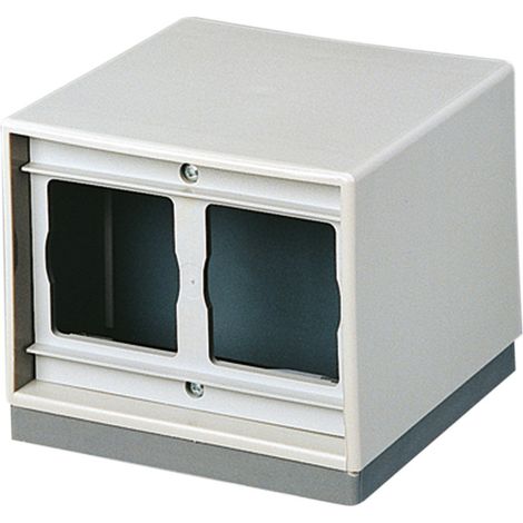 Borne nue livrée avec sépar +2 plaques supports h90mmxl110mmxp110mm gris clair (TEHASOL508)