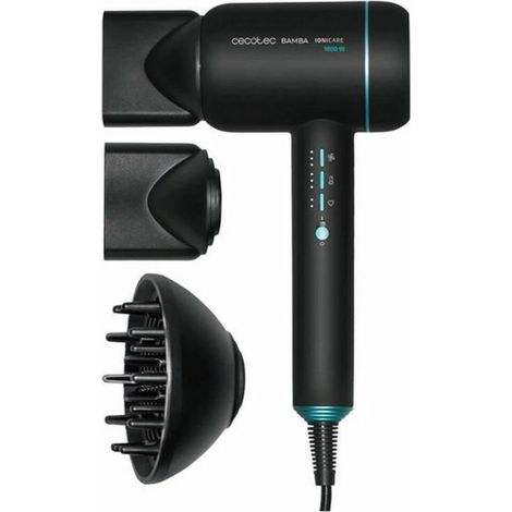 Secador de pelo Cecotec IoniCare 6000 RockStar Ice, negro-azul, 1800 W, 1 unidad. (1/5)
