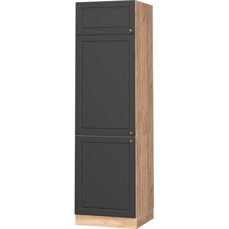 Armoire pour frigo Fame-Line, Anthracite-or, 60 cm, Vicco