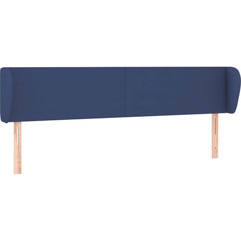 Maison Exclusive - Kopfteil mit Ohren Blau 203x23x78/88 cm Stoff (1/5)