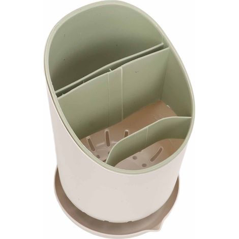 Besteckhalter, Essstäbchen-Aufbewahrungskorb, Löffelabtropfer, grüner Küchenorganizer (1/5)