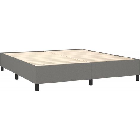 Rete a doghe su gambe giroletto 180x200 cm tessuto grigio scuro TDL0207120