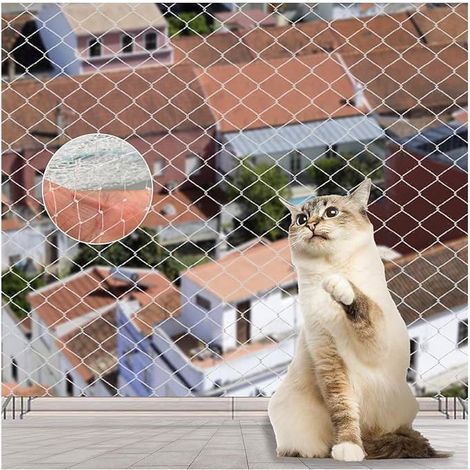Filet de Protection - KZQ - 10x3m Transparent - Anti-chat Oiseaux (1/3)