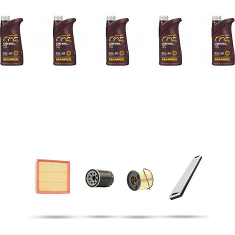 Kit tagliando 4 FILTRI e 5L OLIO compatibile con Citroen Xsara 2.0 HDi 80kw dal 2001 (1/5)