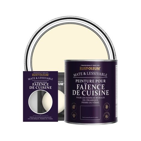 Rust-Oleum Peinture pour faïence de cuisine mate - Crème Fouettée (1/3)