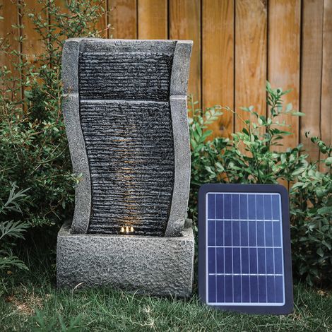 Solar Powered Outdoor Rockery Water Fountain (1/5)