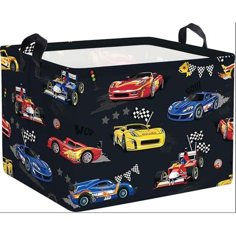 Panier Rangement Bébé Jouets Corbeille a Linge Voiture Boite Rangement Jouets, Panier a Linge Pliable, Cube Rangement Tissu, Panier Jouet Enfant, Bac a Linge Sale, Impermeable (1/5)