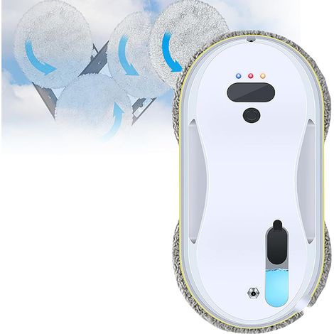 Robot nettoyeur de vitres avec pulvérisation automatique, 2800Pa, détection des bords, sécurité anti-chute, blanc, prise EU (1/5)