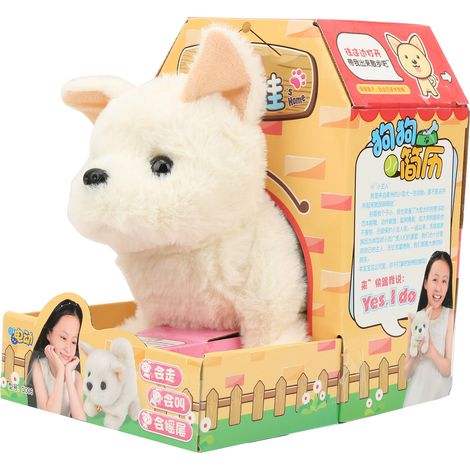 Chien en peluche électrique interactive multifonction pour fille bébé chiot jouet peluche simulation décoration cadeau (1) (1/5)