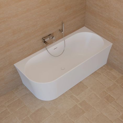 Baignoire Ilot Cosmic 170 droite blanche 170 x76 x58 cm, by SPALINA