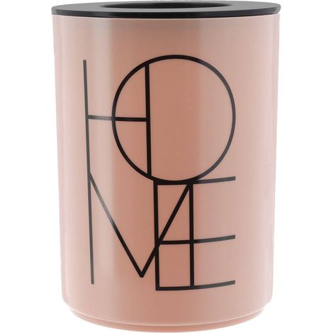 Bedruckter pp abfalleimer mit deckel 5l - minimalist blush - Tendance