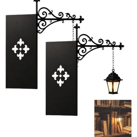 Lampes de bibliothèque en métal - ensemble de deux lampes de table décoratives - style rétro - convenant aux étagères de bibliothèque et aux bureaux (1/5)