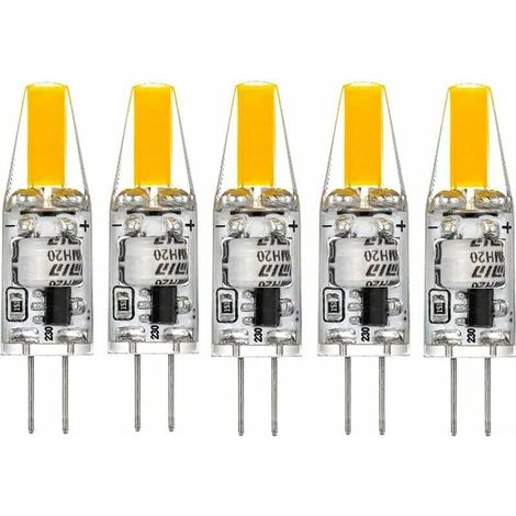 G4 LED 220V 3W 2700K blanc chaud 160LM, ampoules en silicone remplacent les ampoules halogènes traditionnelles 30W, paquet de 5 unites (1/4)