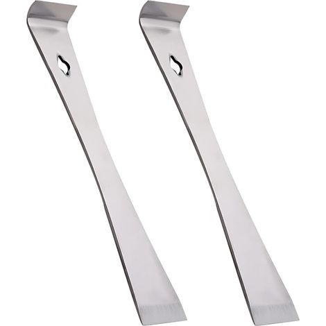 Ensemble de Grattoirs a Levier,2 Pièces Outil de Retrait de Plinthes en Acier Inoxydable avec Trou de Suspension pour Rénovation de Cuisine,Grattage,Traction,Levage