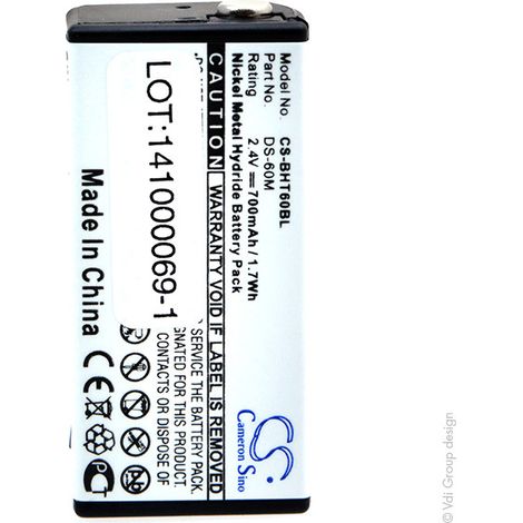 Batterie pour lecteur Code-Barres 2.4V 700mA CS-BHT60BL ENIX ENERGIES AMH0634 (1/3)