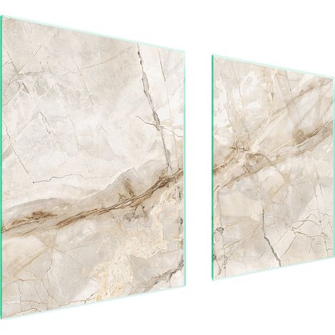 GLASSCHUTZPLATTE FÜR HERD 85x52 MARMOR (1/5)