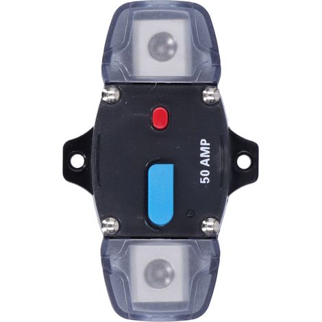 Coupe-circuit automatique 50A avec réarmement, protection contre les surcharges pour systèmes audio/vidéo auto, bateau, yacht, camping-car. (1/5)