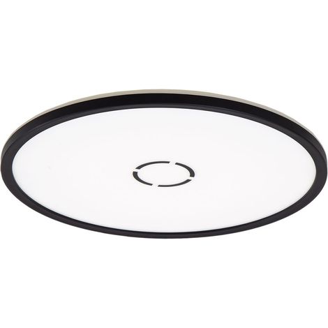 LED Deckenleuchte Deckenlampe Ultraflach 22 W 4000K Weiß-Schwarz Ø 42cm Briloner