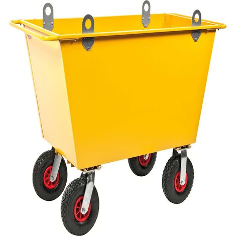 Carrello per rifiuti 200 l Carico max 400kg 1220 x 580 x 820 - Kongamek KM143075