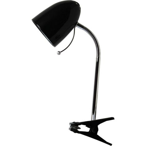 Lampe à pince rétro, lampe de bureau clipable, sans ampoule, compatible avec ampoules LED de modèle E27, bras métallique flexible, câble avec interrupteur, lampe de lecture pour lit, lampe à pince, co