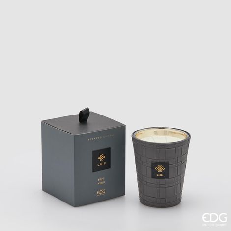 EDG Candela Profumata Cuir Pepe Nero 360 gr H 12 cm