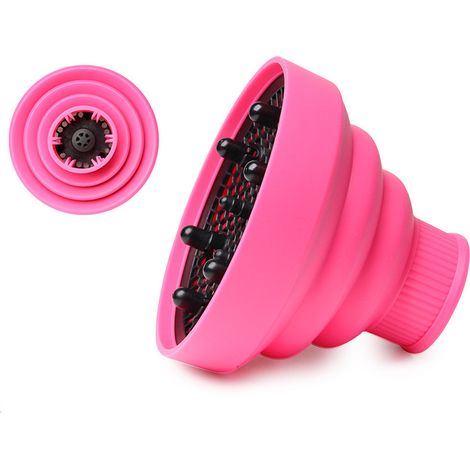 Universal foldable hair dryer diffuser, portable foldable hair dryer diffuser (red/pink) (1/4)