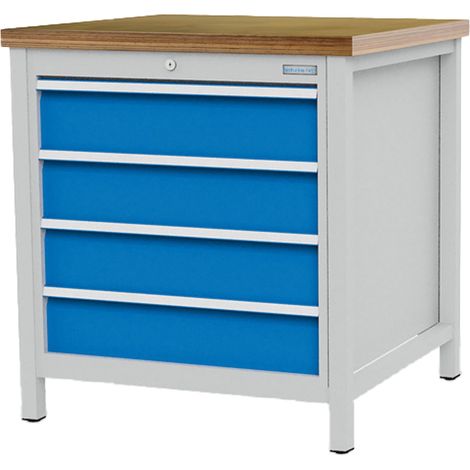 Bedrunka+Hirth Kastenwerkbank Breite 810 mm R 24-24 4x Schublade BxTxH 810x750x859 mm - 03.075.04VA (1/5)