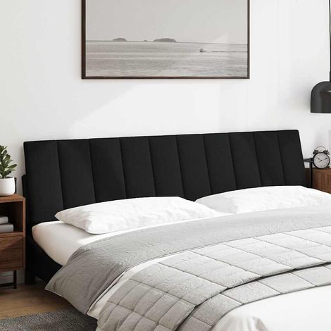 Coussin de tête de lit Hanko noir 200 cm tissu CFW42987 (1/5)