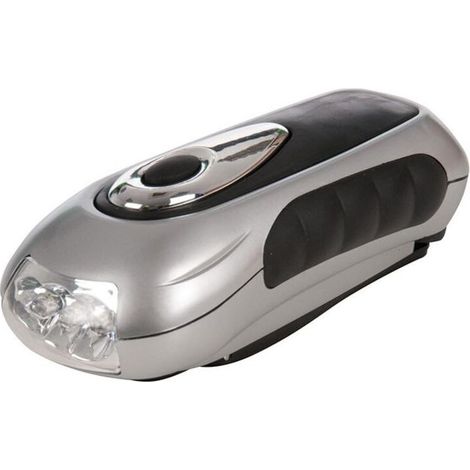 Hand Crank Flashlight, No Battery Required, Eco-Friendly, for Camping, Hiking (1/5)