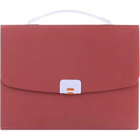 BRAVIX Portable de Poche A4 Document d'affaires Sac d'organes Dossier de Stockage Organisateur étudiant Test Porte-Papier Pack Rouge